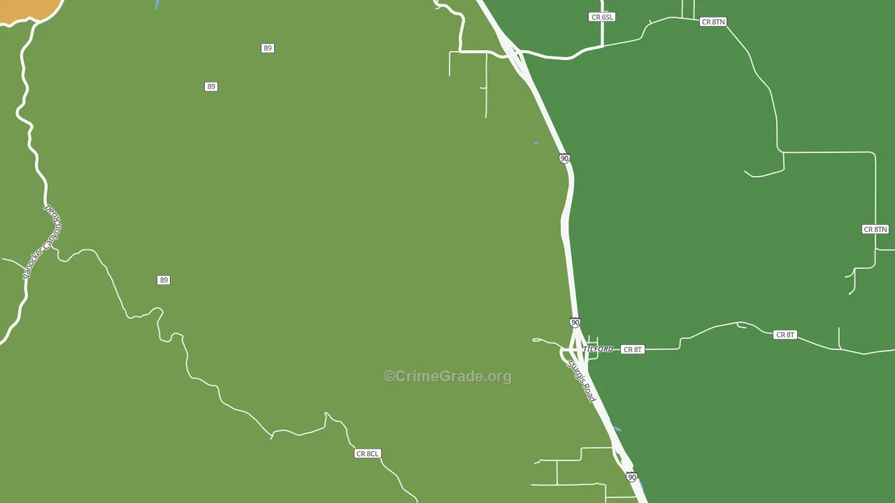 Tilford, SD Map of Vandalism Rates