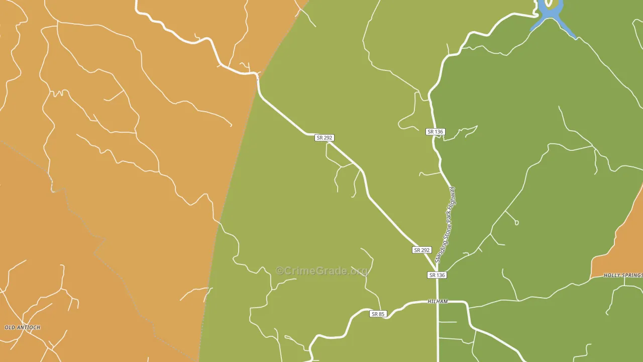 Timothy, TN Map of Vandalism Rates