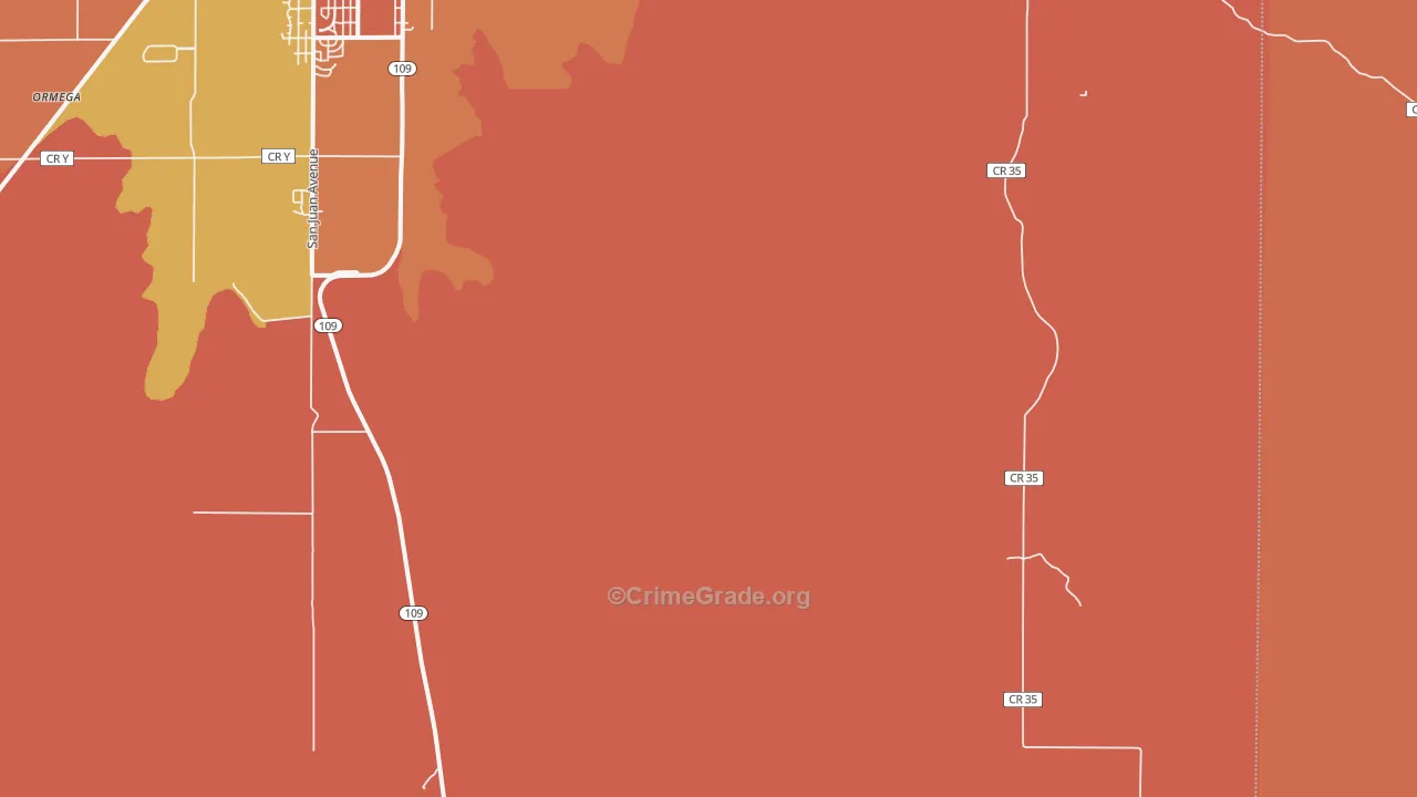 Timpas, CO Map of Vandalism Rates