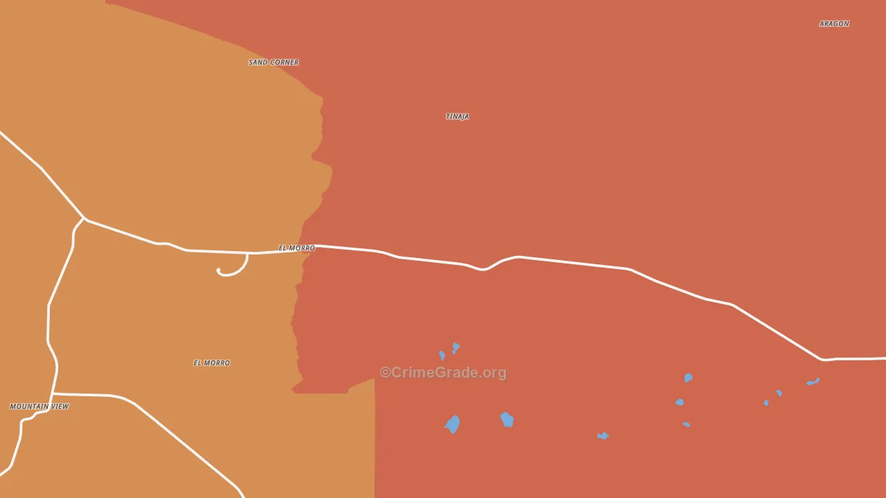 Tinaja, NM Map of Vandalism Rates