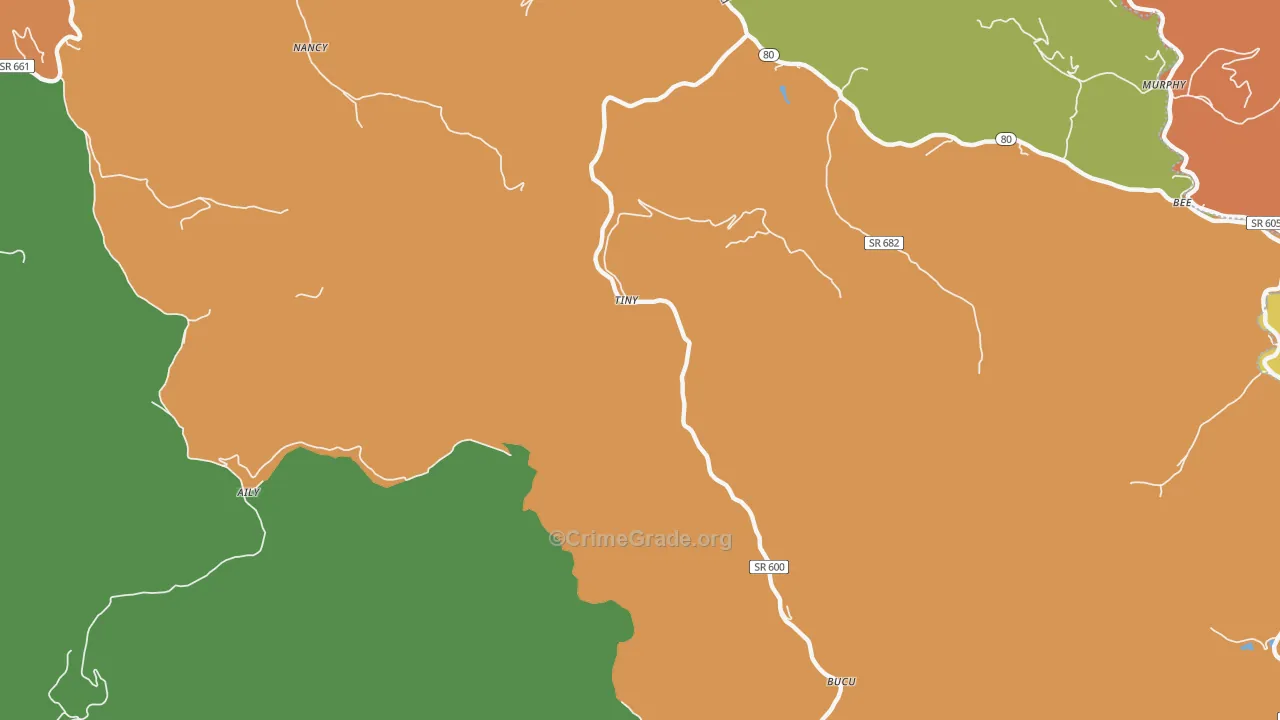 Tiny, VA Map of Vandalism Rates