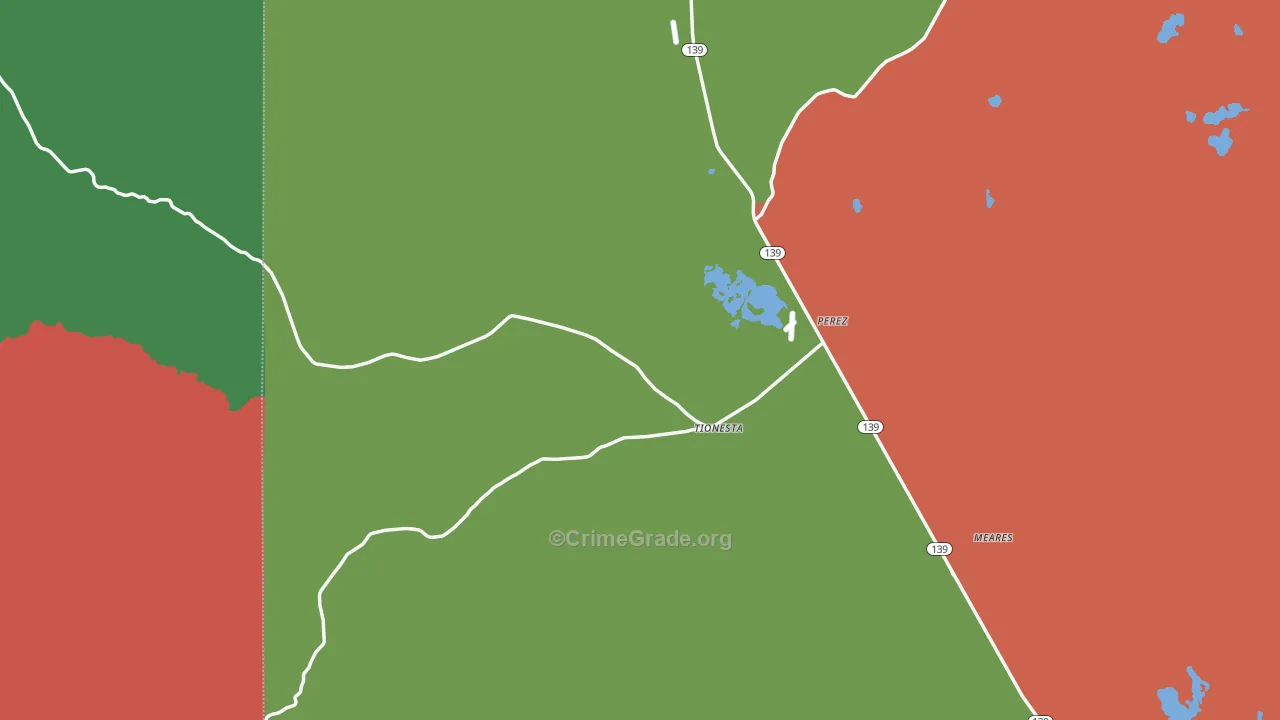 Tionesta, CA Map of Vandalism Rates