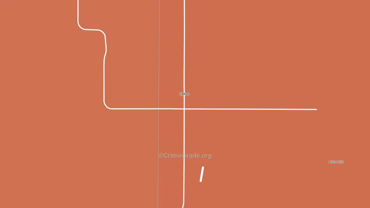 Tipton, KS Map of Vandalism Rates