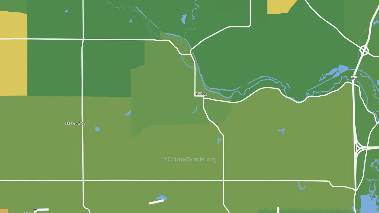 Tiskilwa, IL Map of Vandalism Rates