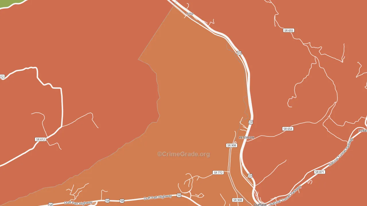 Tito, VA Map of Vandalism Rates