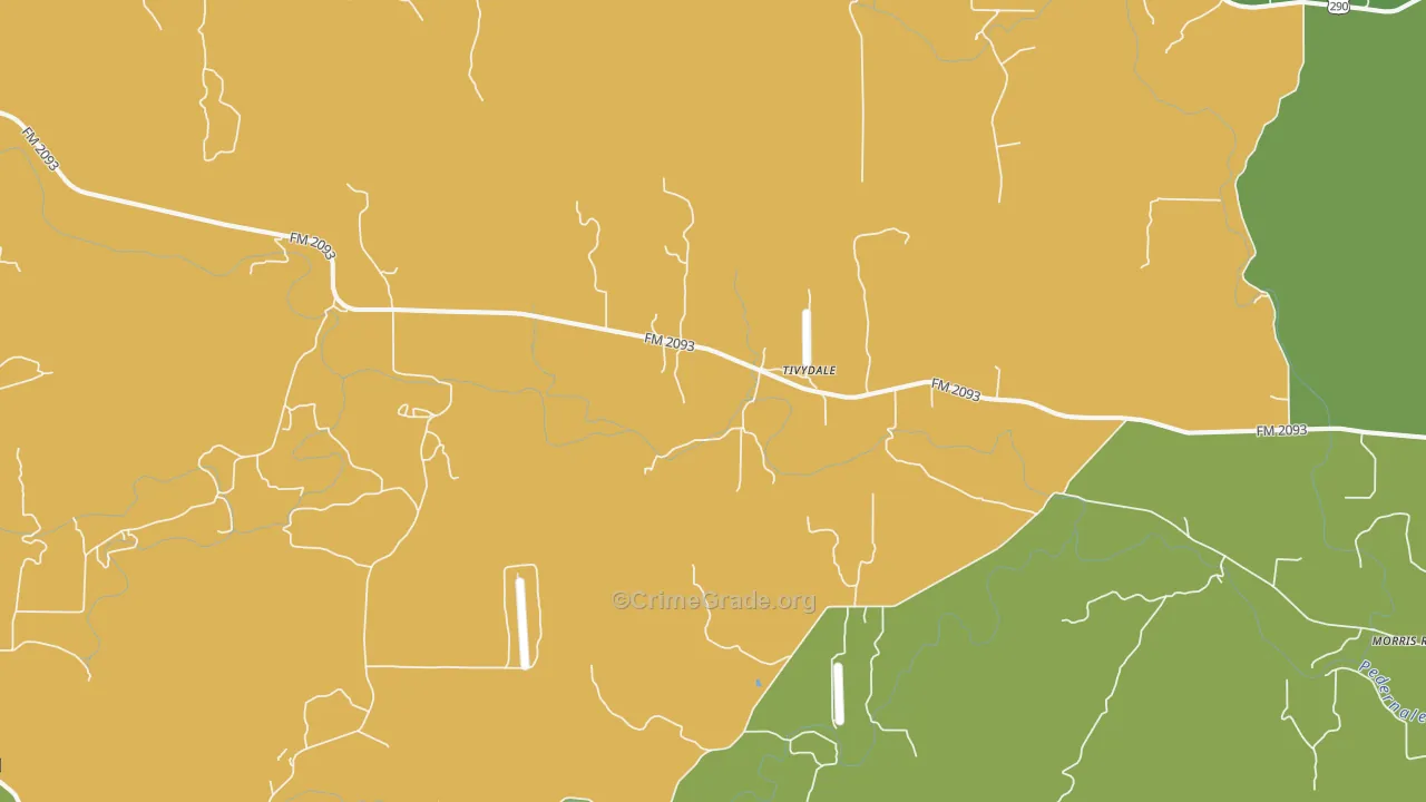 Tivydale, TX Map of Vandalism Rates