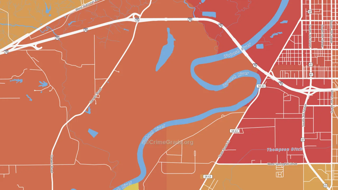 Toad Hop, IN Map of Vandalism Rates