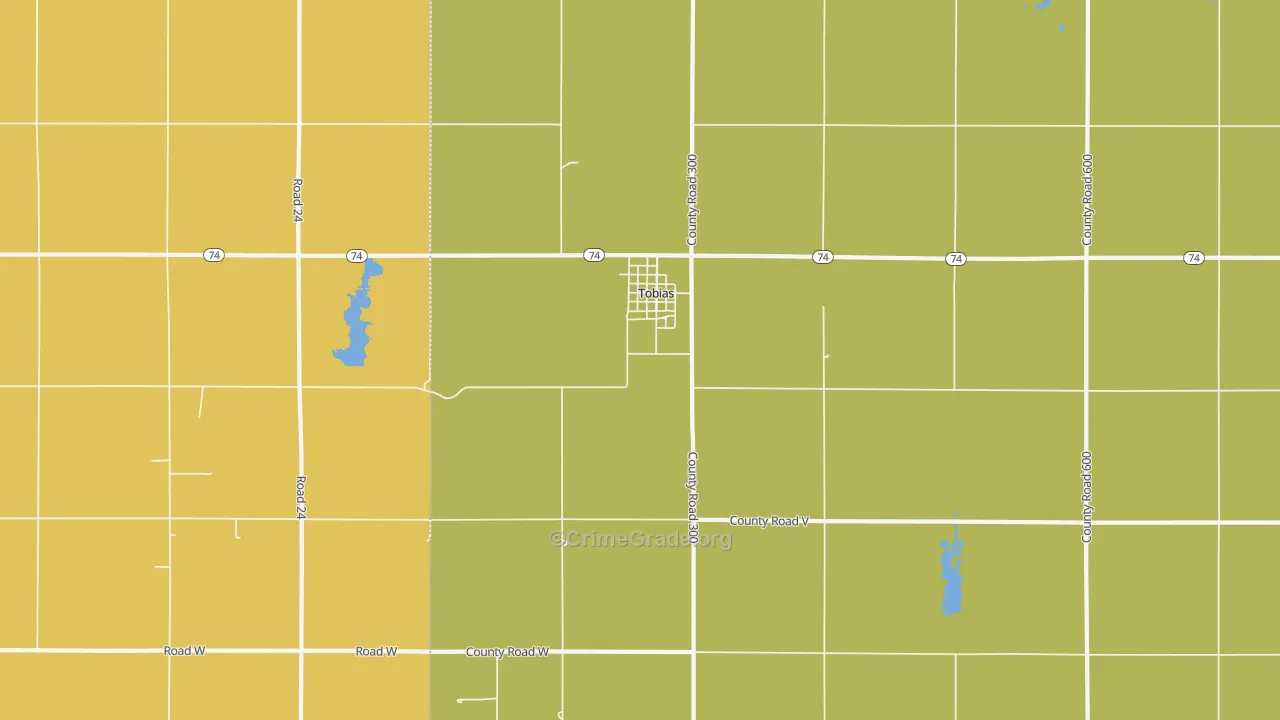 Tobias, NE Map of Vandalism Rates
