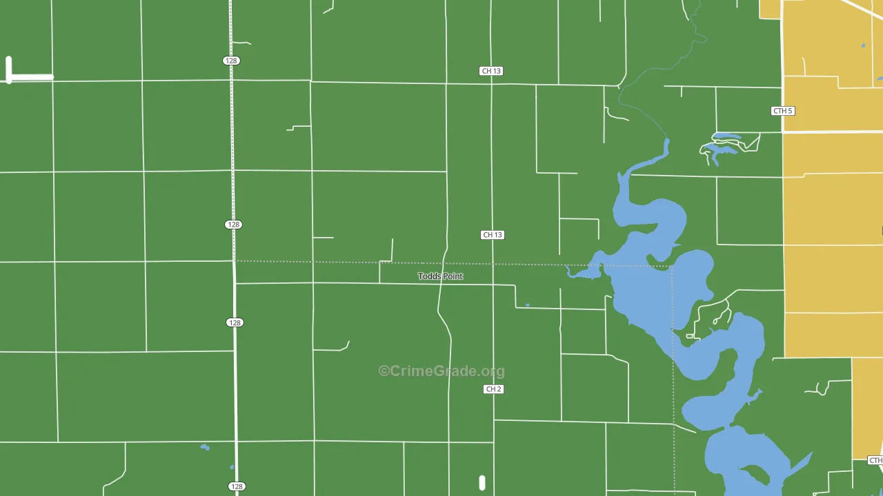 Todds Point, IL Map of Vandalism Rates