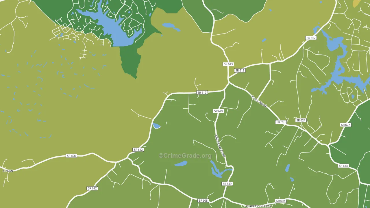 Todds Tavern, VA Map of Vandalism Rates