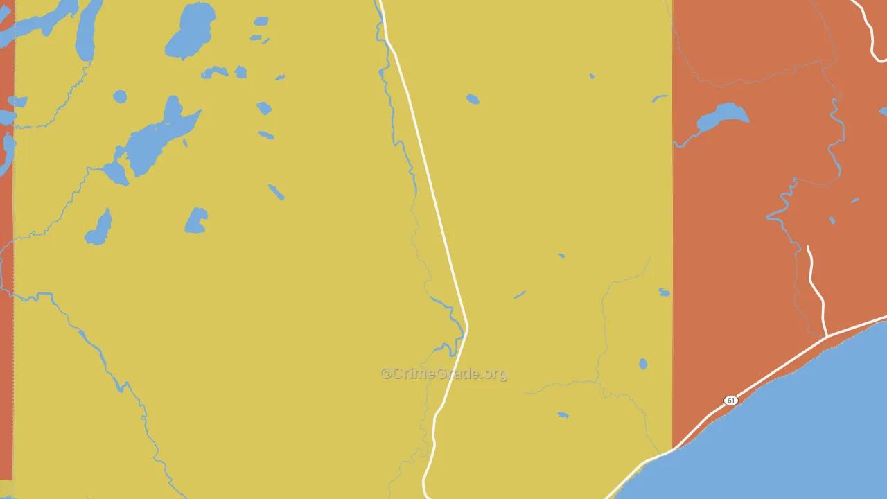 Tofte, MN Map of Vandalism Rates
