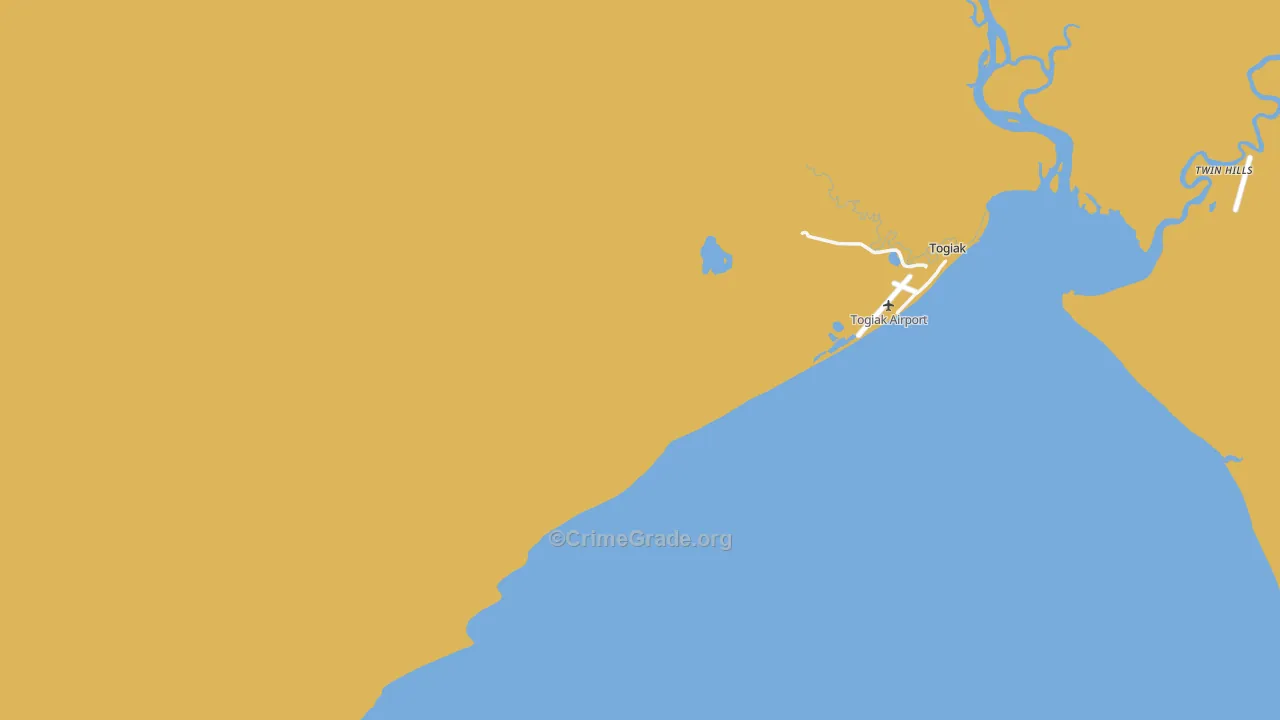 Togiak, AK Map of Vandalism Rates