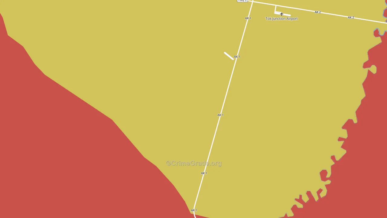 Tok, AK Map of Vandalism Rates