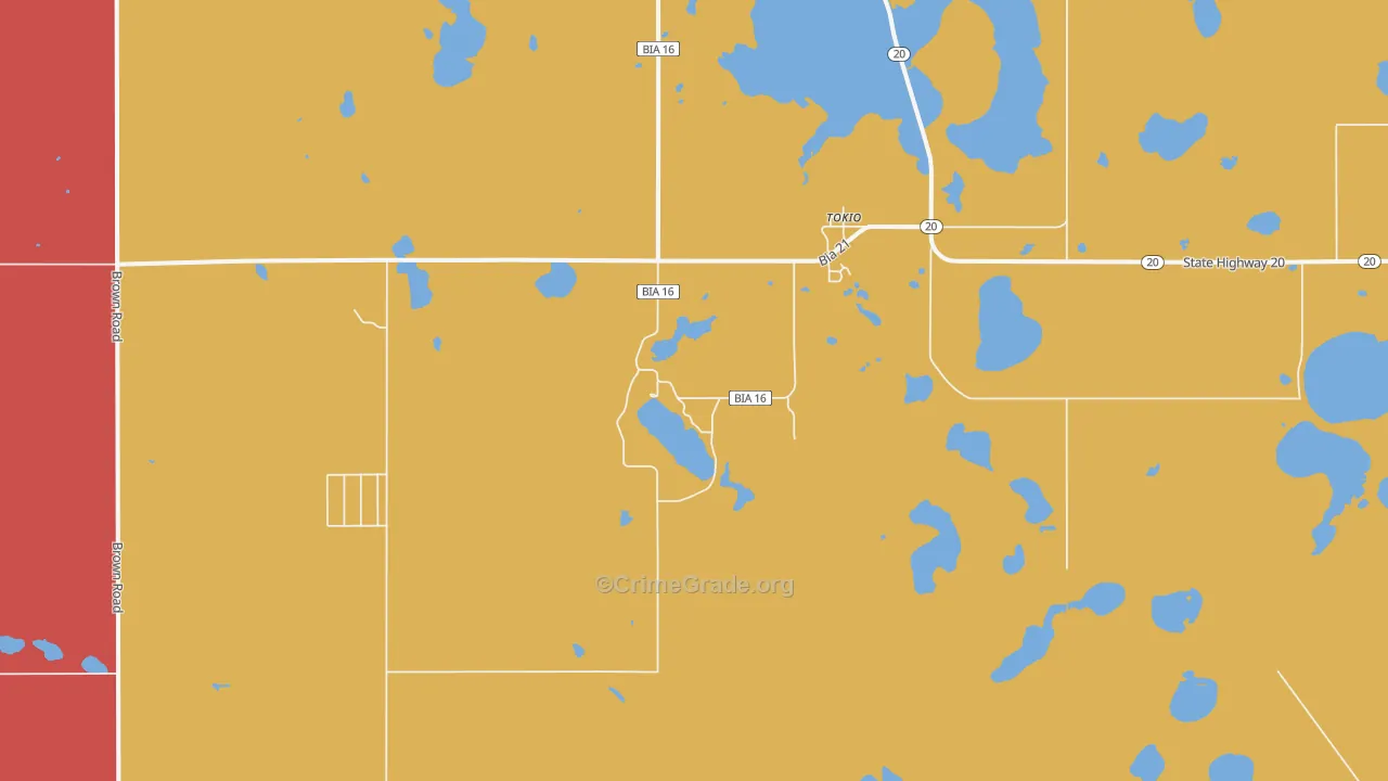 Tokio, ND Map of Vandalism Rates