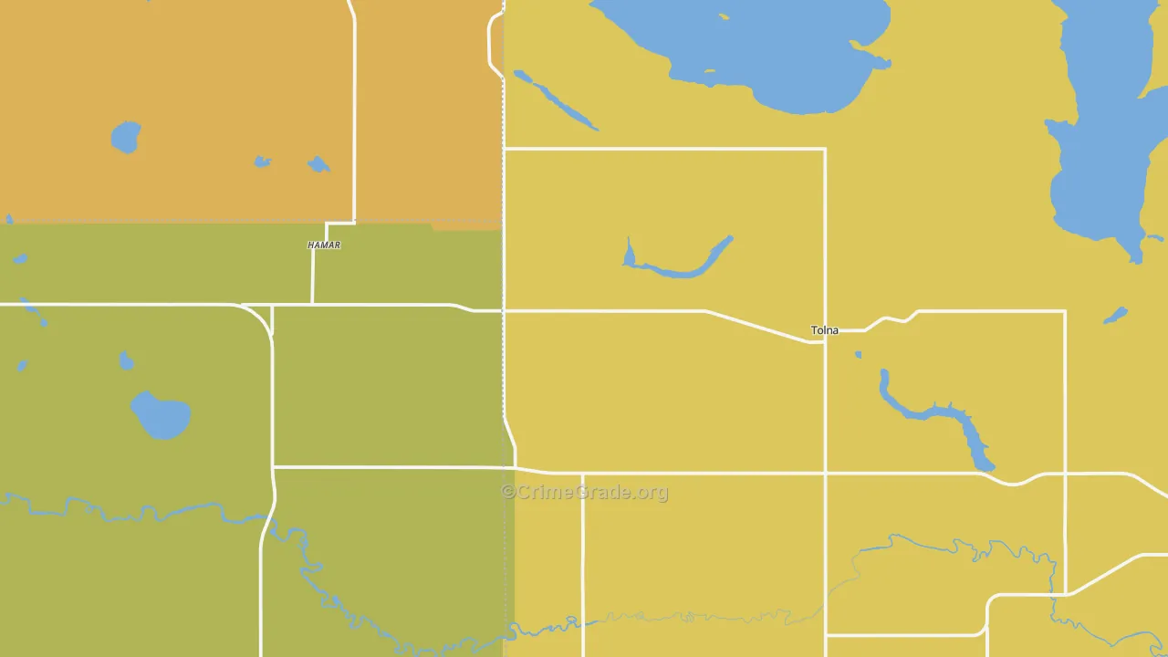 Tolna, ND Map of Vandalism Rates