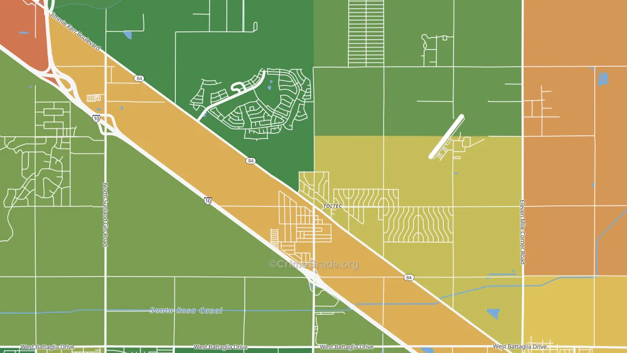 Toltec, AZ Map of Vandalism Rates