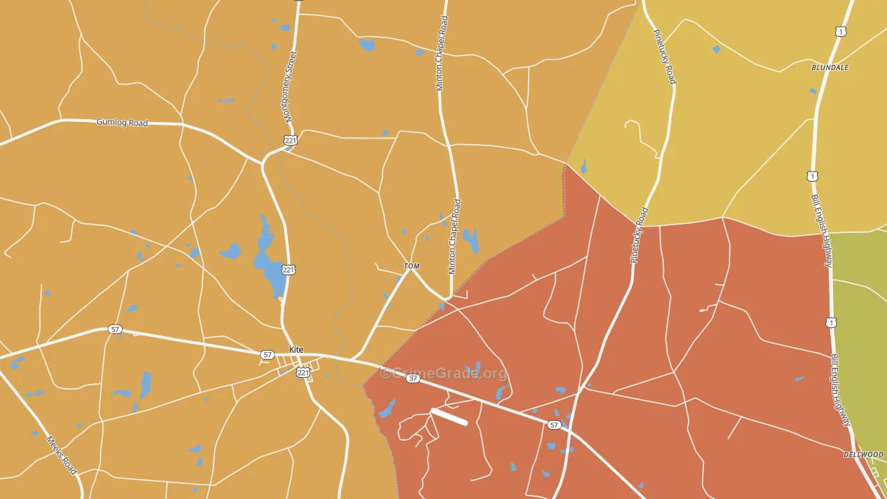 Tom, GA Map of Vandalism Rates