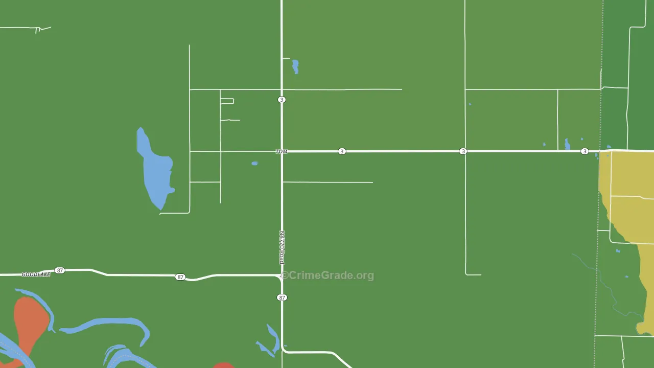 Tom, OK Map of Vandalism Rates