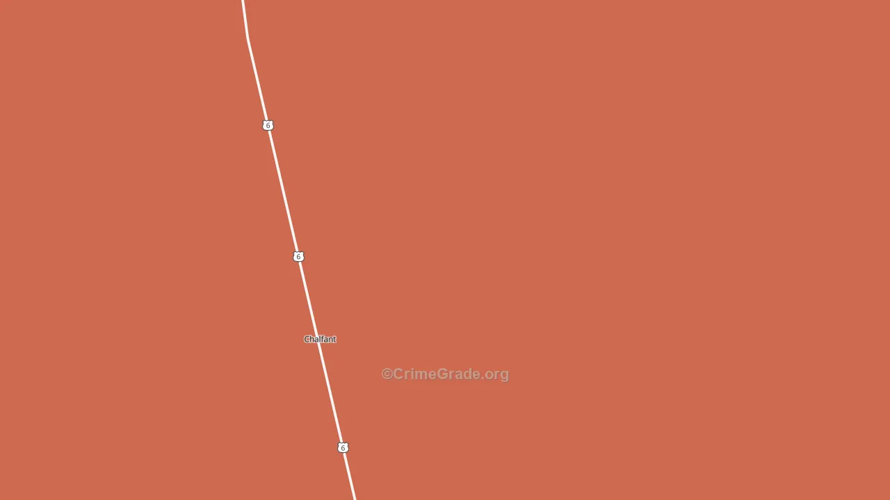 Toms Place, CA Map of Vandalism Rates