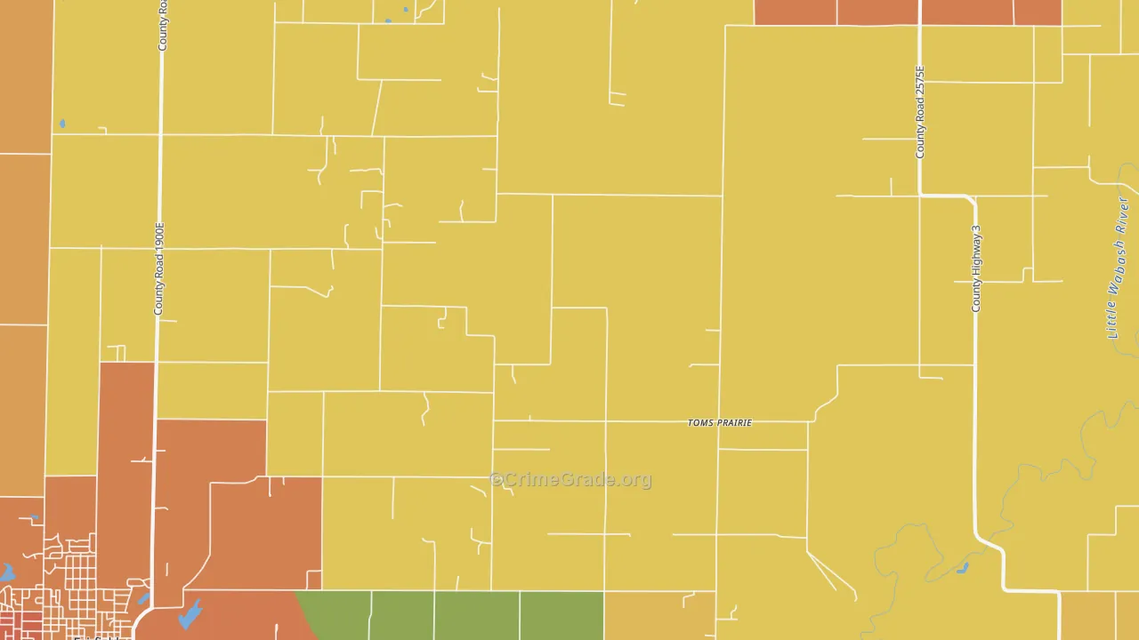 Toms Prairie, IL Map of Vandalism Rates