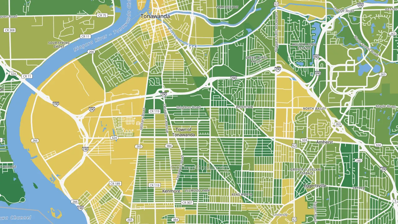 Tonawanda, NY Map of Vandalism Rates