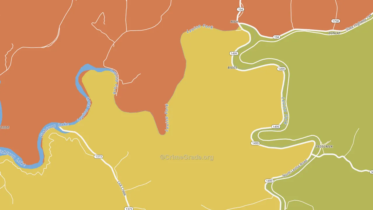 Toonerville, KY Map of Vandalism Rates