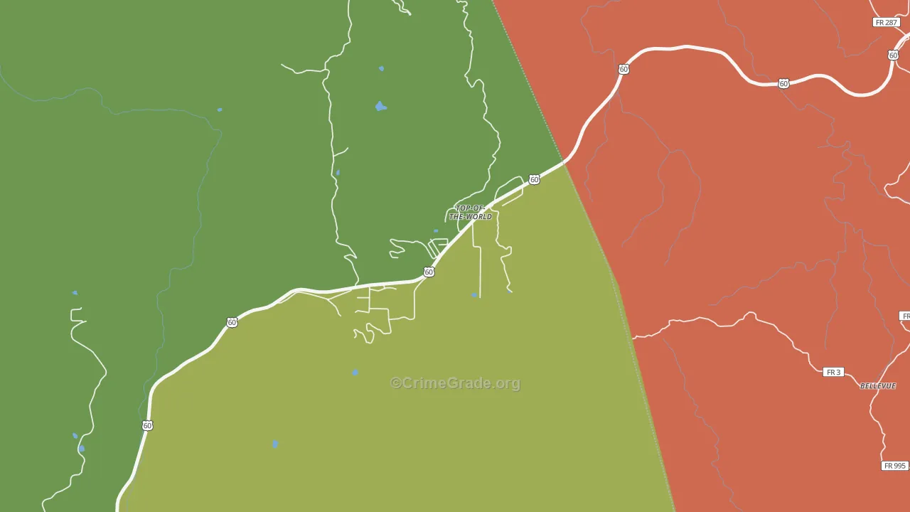 Top-of-the-World, AZ Map of Vandalism Rates