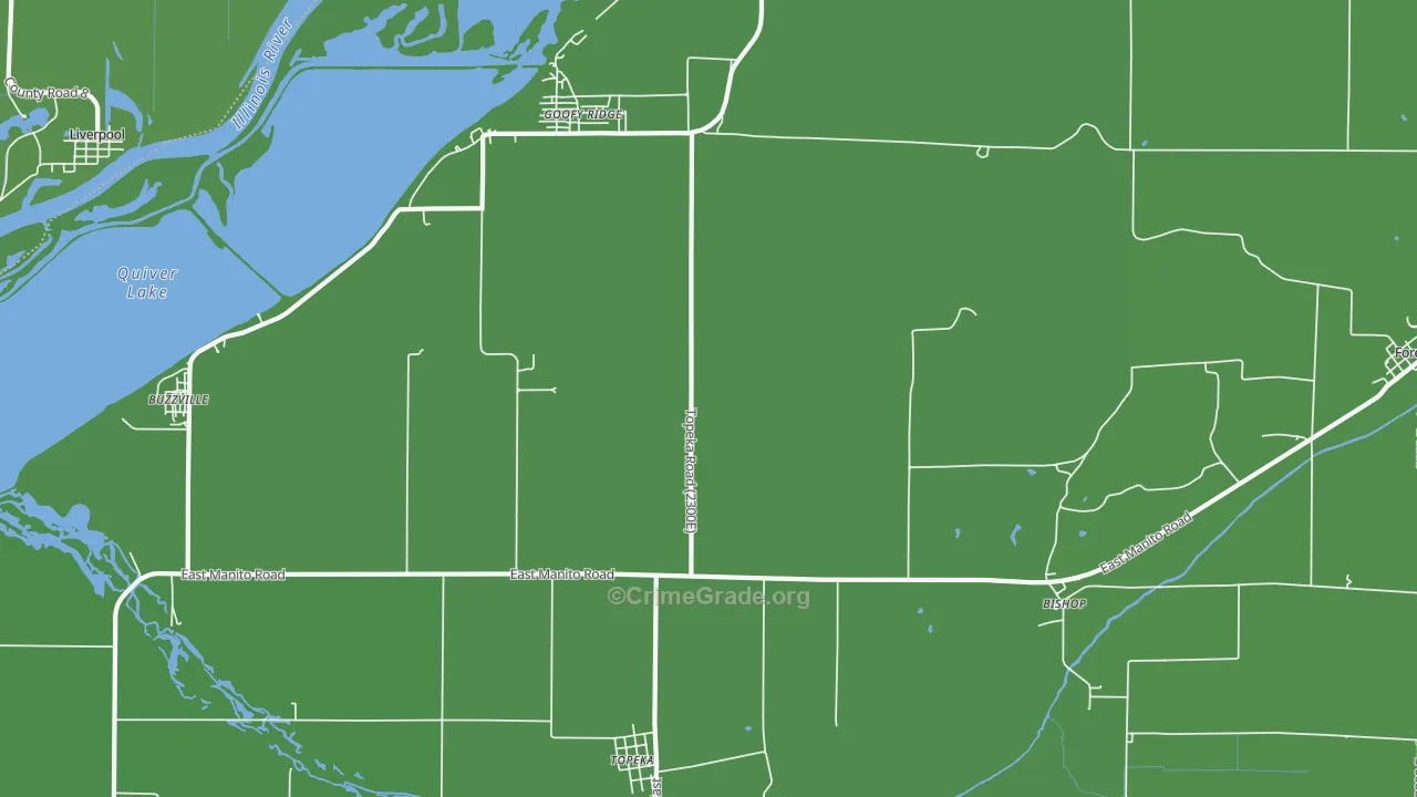 Topeka, IL Map of Vandalism Rates