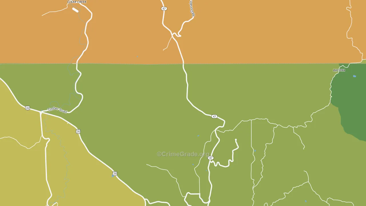 Tophill, OR Map of Vandalism Rates