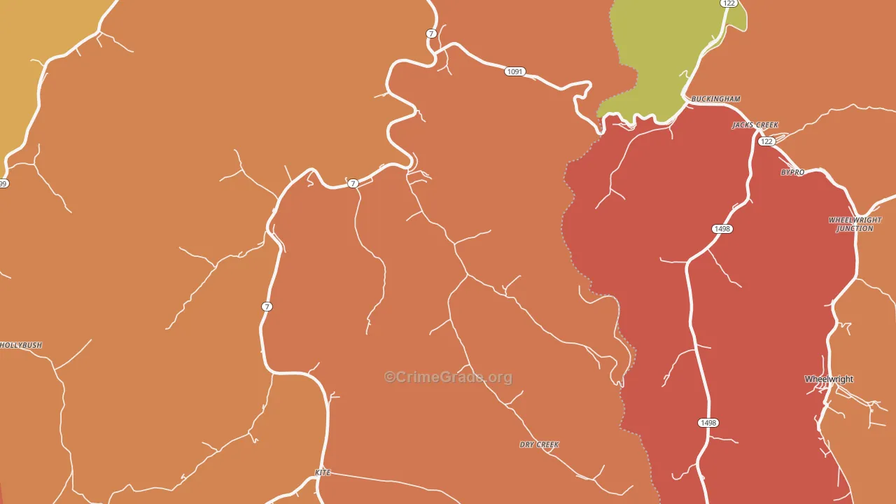 Topmost, KY Map of Vandalism Rates