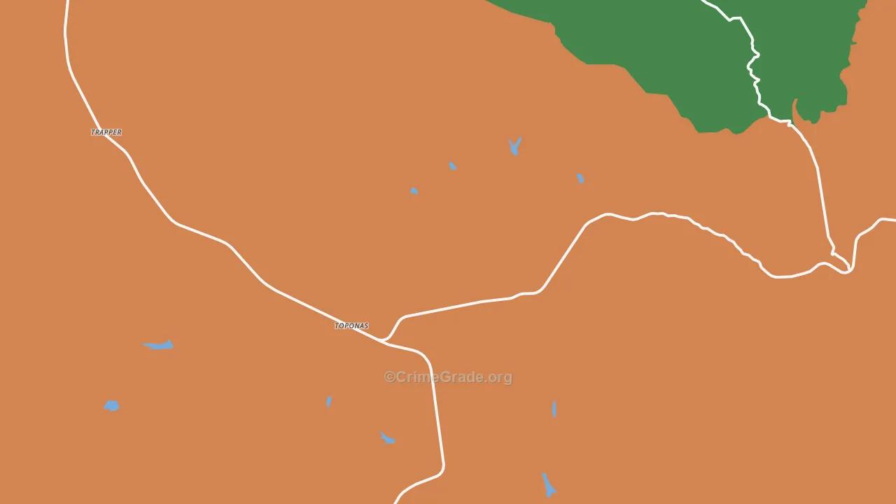 Toponas, CO Map of Vandalism Rates