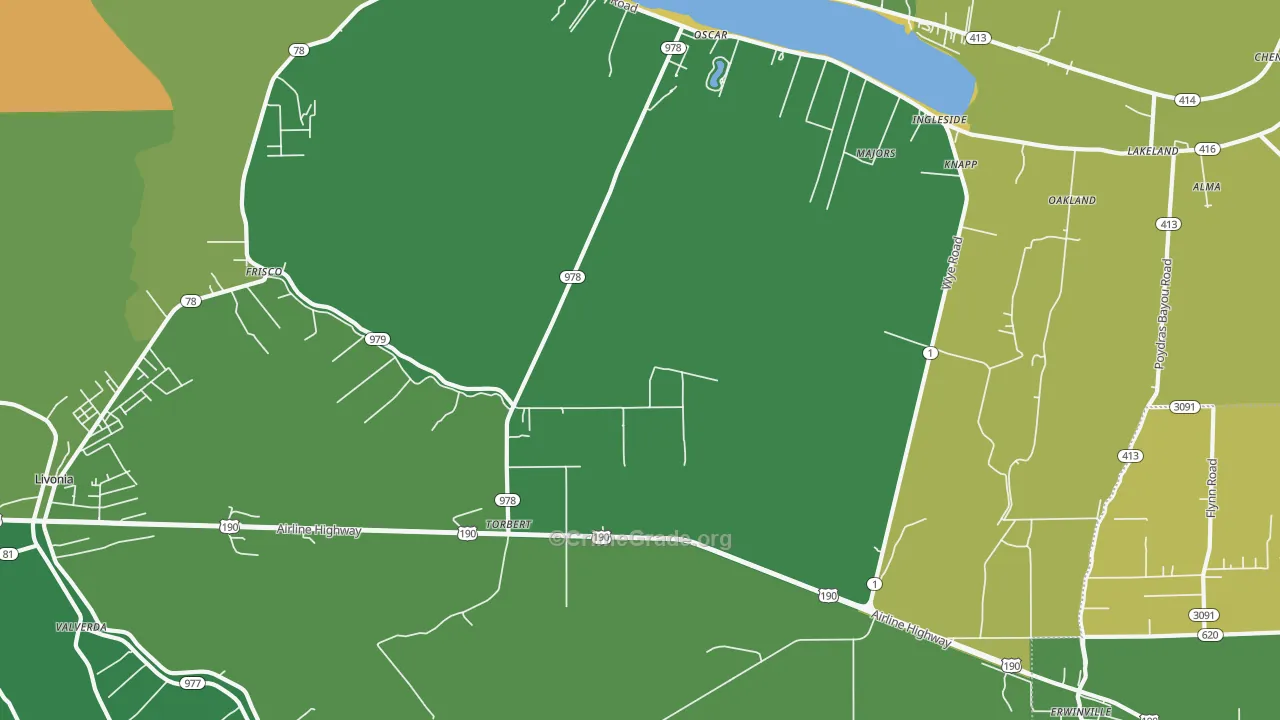 Torbert, LA Map of Vandalism Rates