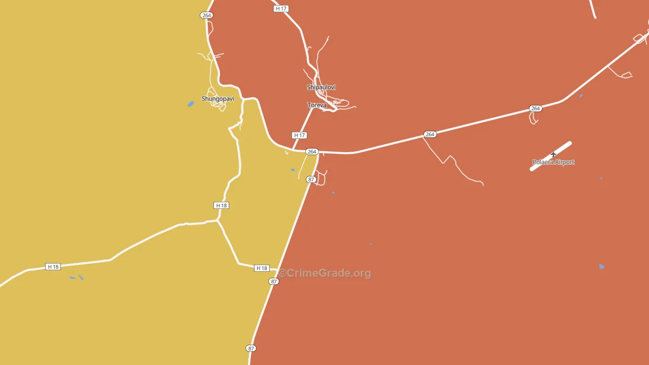 Toreva, AZ Map of Vandalism Rates