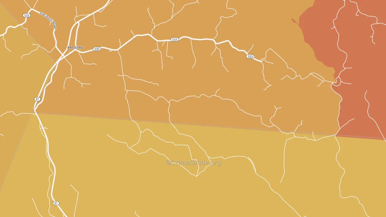 Toria, KY Map of Vandalism Rates