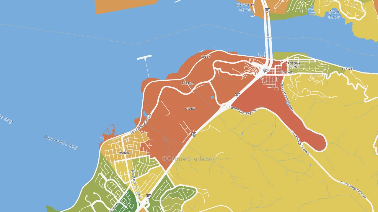 Tormey, CA Map of Vandalism Rates