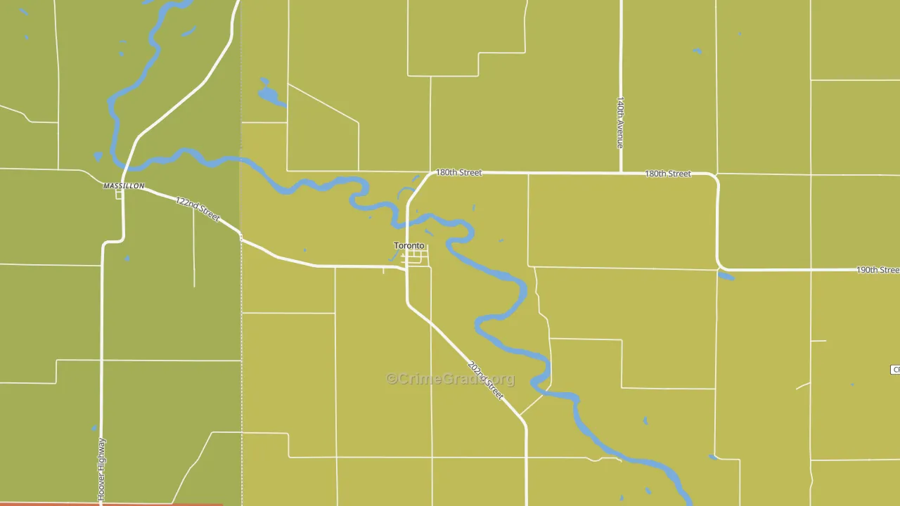 Toronto, IA Map of Vandalism Rates