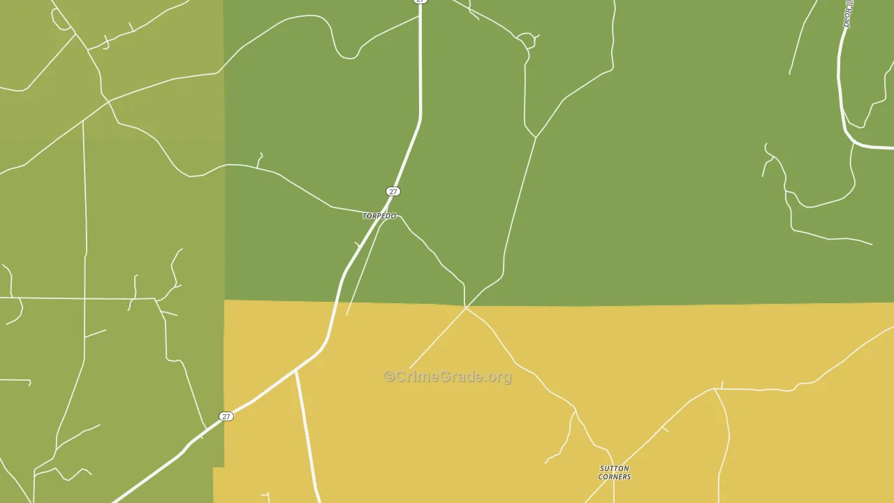 Torpedo, PA Map of Vandalism Rates