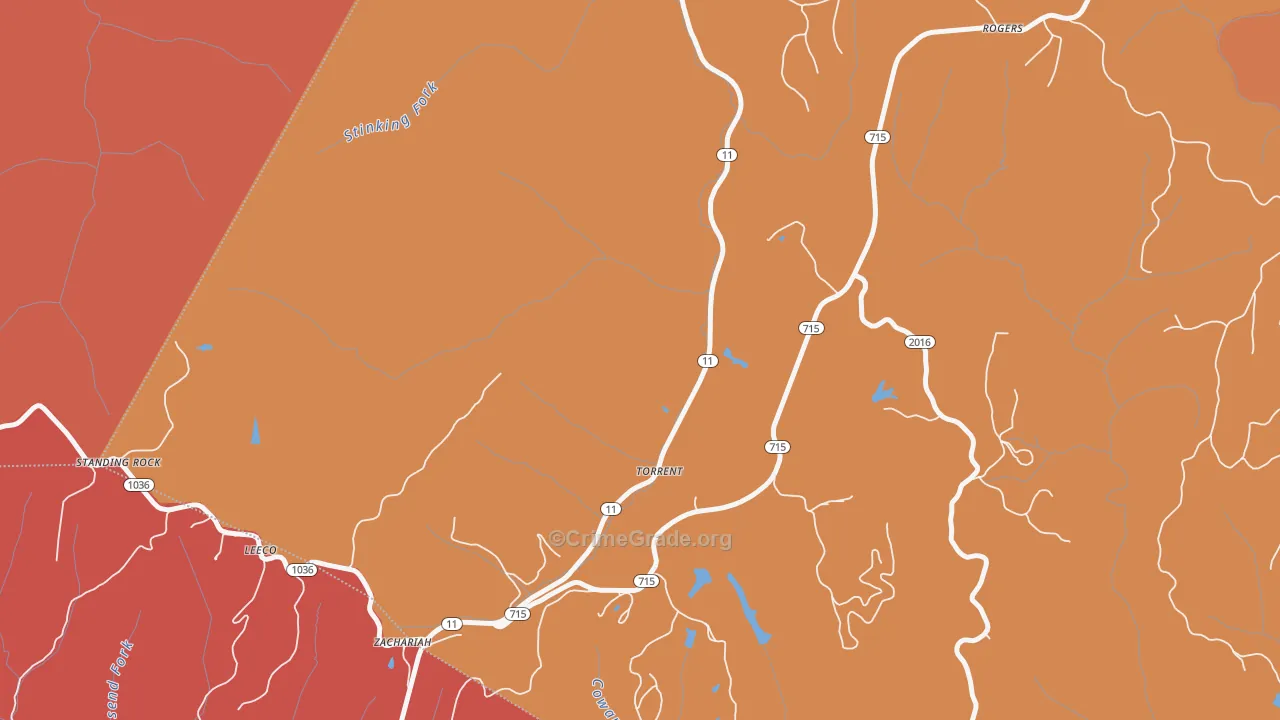 Torrent, KY Map of Vandalism Rates