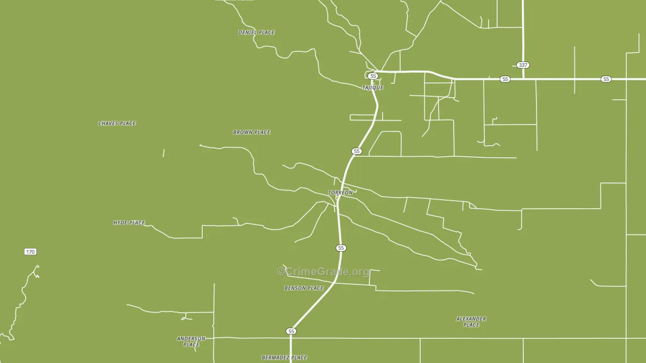 Torreon, NM Map of Vandalism Rates