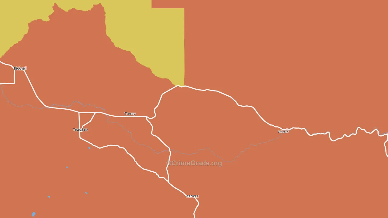 Torrey, UT Map of Vandalism Rates