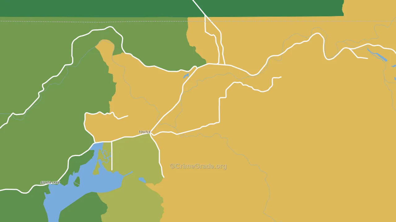Toutle, WA Map of Vandalism Rates
