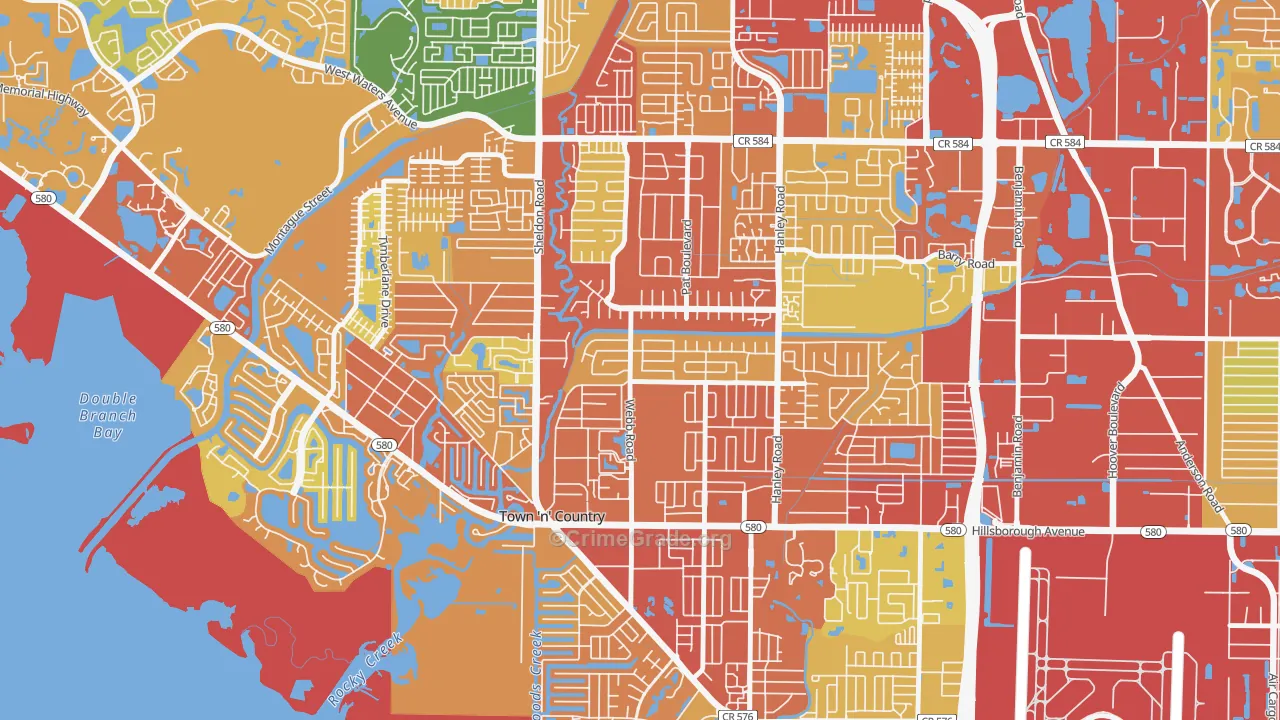 Town 'N Country Park, Town 'n' Country, FL Map of Vandalism Rates