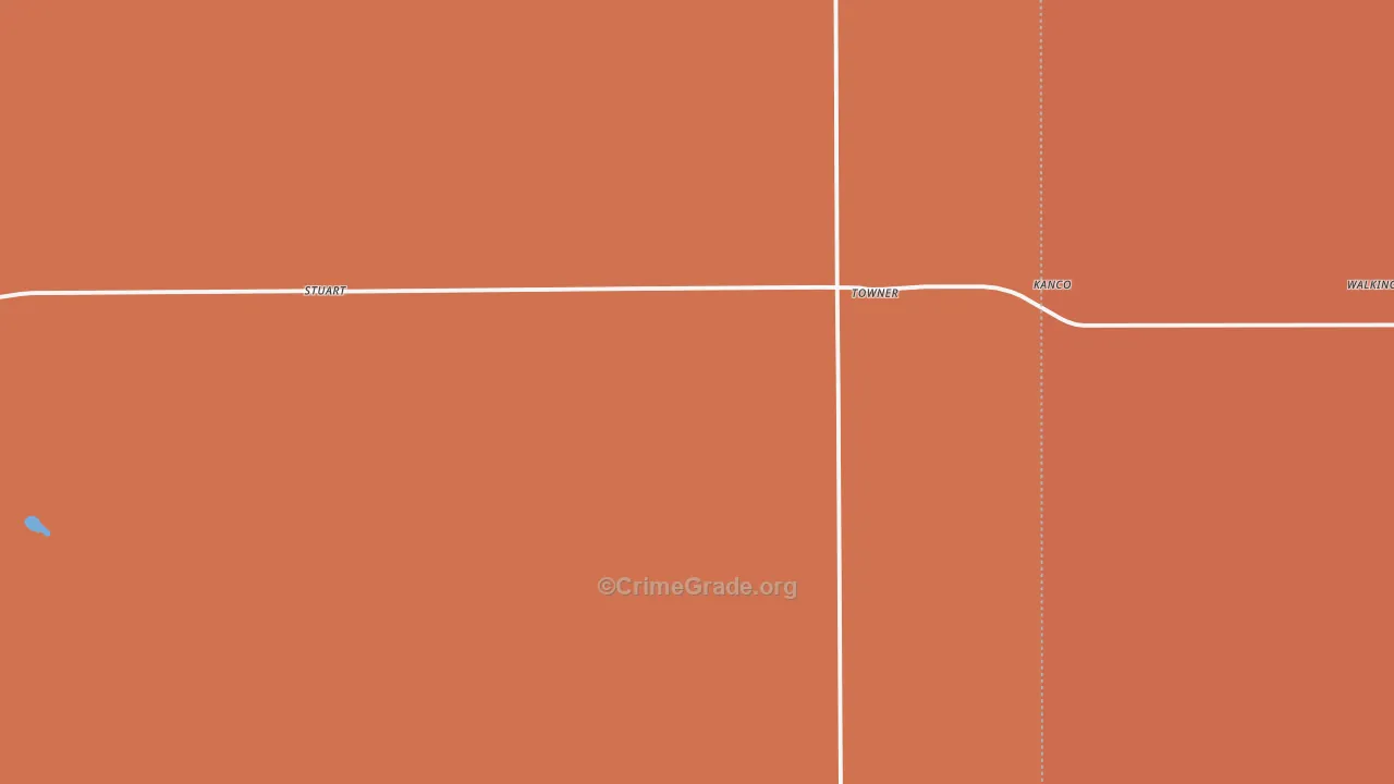 Towner, CO Map of Vandalism Rates