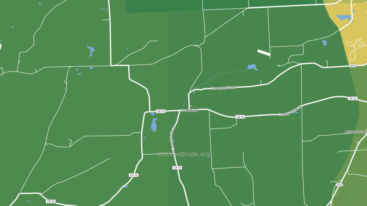 Townsend, NY Map of Vandalism Rates