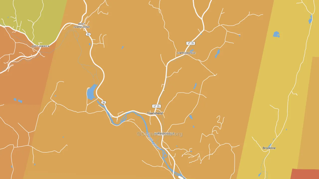 Townshend, VT Map of Vandalism Rates