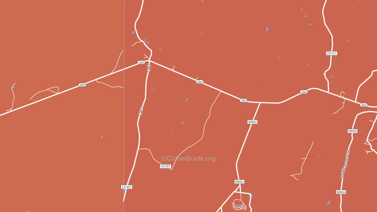 Toyei, AZ Map of Vandalism Rates