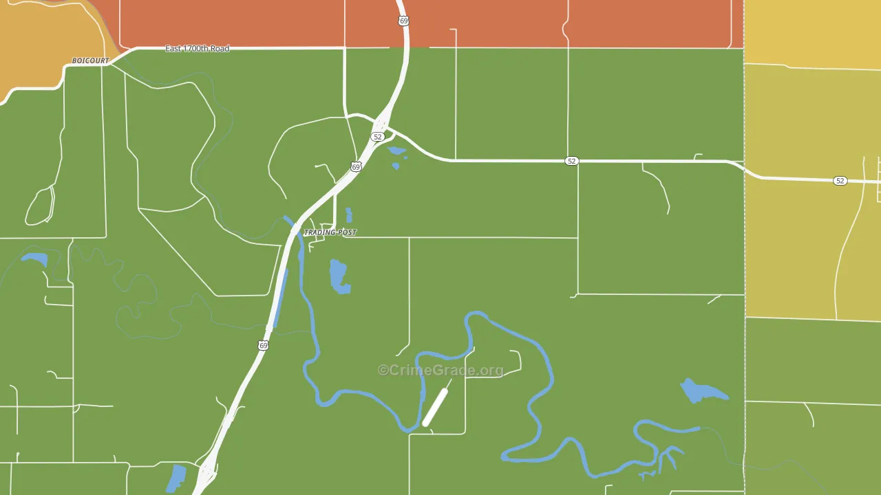 Trading Post, KS Map of Vandalism Rates