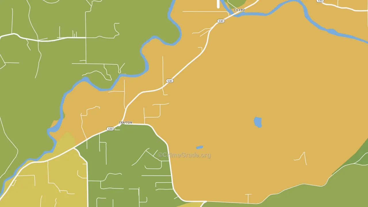 Trafton, WA Map of Vandalism Rates