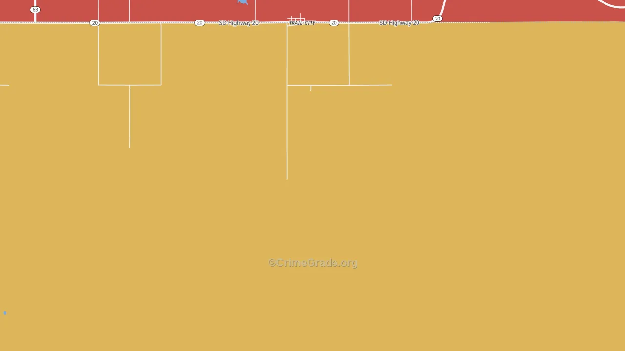 Trail City, SD Map of Vandalism Rates