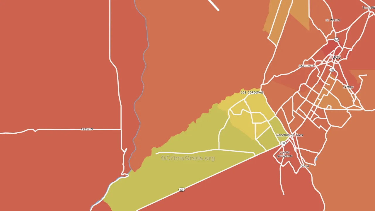 Trampas, NM Map of Vandalism Rates